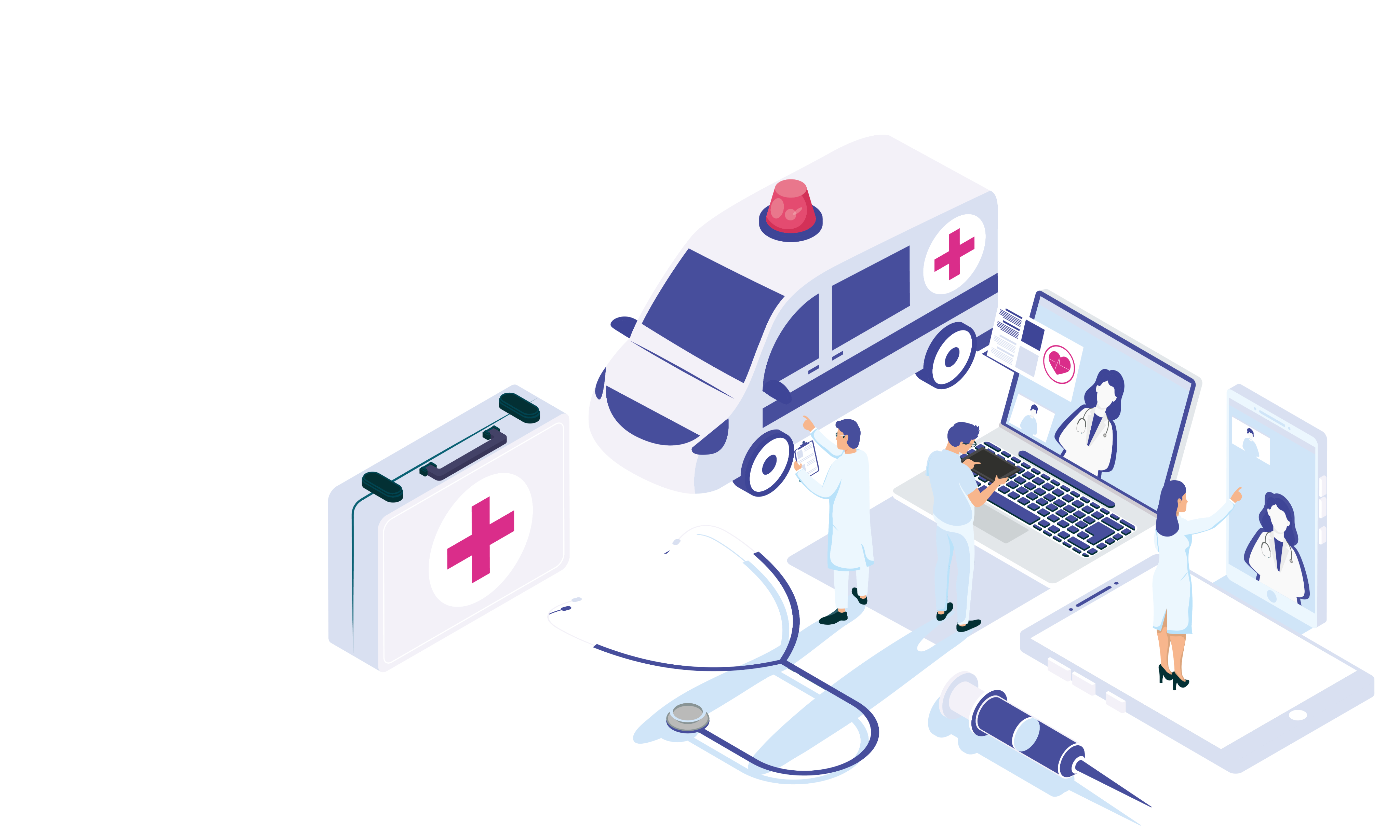 Emergency medical services illustration